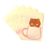 1 Bag Plastic Zip Lock Bag, Storage Bags, Self Seal Bag, Top Seal, with Cup Shape Window, Rectangle, Yellow, Bear Pattern, 18x13x0.15cm, Unilateral Thickness: 3.9 Mil(0.1mm)