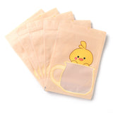 1 Bag Plastic Zip Lock Bag, Storage Bags, Self Seal Bag, Top Seal, with Cup Shape Window, Rectangle, Light Salmon, Duck Pattern, 23.2x16x0.15cm, Unilateral Thickness: 3.9 Mil(0.1mm)