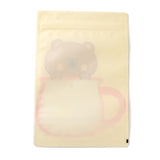 1 Bag Plastic Zip Lock Bag, Storage Bags, Self Seal Bag, Top Seal, with Cup Shape Window, Rectangle, Lemon Chiffon, Bear Pattern, 23.2x16x0.15cm, Unilateral Thickness: 3.9 Mil(0.1mm)