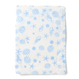 1 Bag Plastic Zip Lock Bag, Storage Bags, Self Seal Bag, Top Seal, with Oval Shape Window, Rectangle, Beach Theme Pattern, Sky Blue, 18x13x0.15cm, Unilateral Thickness: 3.9 Mil(0.1mm)