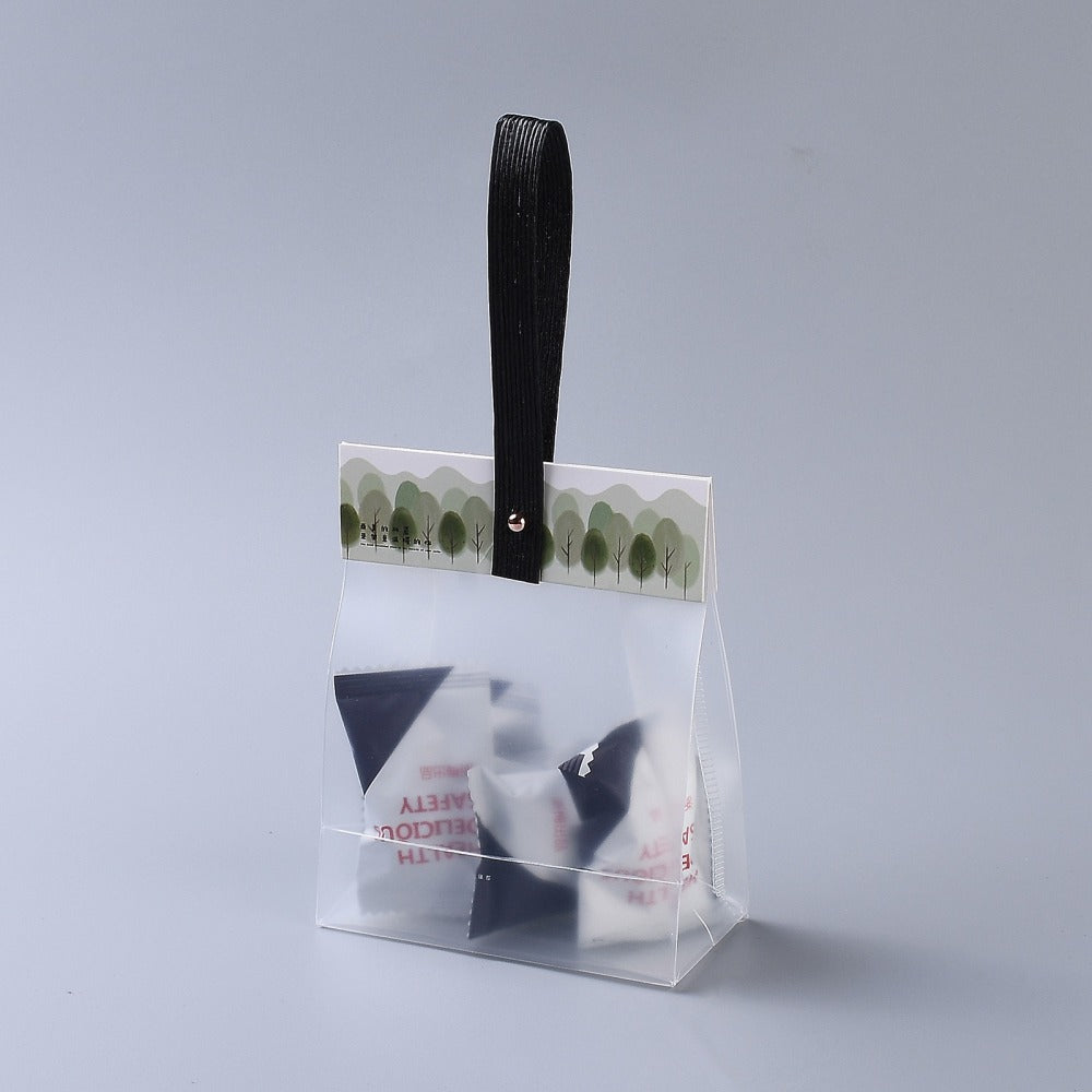 CRASPIRE 1 Bag Plastic Transparent Gift Bag, Storage Bags, Self Seal Bag,  Top Seal, Rectangle, with Cartoon Card and Sling, Hole and Nail, Dark Sea  Green, 21.5x10x5cm, 10set/bag