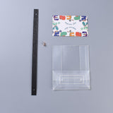 1 Bag Plastic Transparent Gift Bag, Storage Bags, Self Seal Bag, Top Seal, Rectangle, with Cartoon Card and Sling, Hole and Nail, Colorful, 32.5x17x7cm, 10set/bag