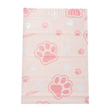100 pc PE Plastic Self-Adhesive Packing Bags, Misty Rose, Rectangle, Palm Pattern, 37.5~37.7x25.4~25.5x0.01cm