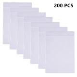 1 Set 200 Pack 3 Mil Clear Resealable Heavy Duty Plastic Reclosable Zipper Bags - 1.5 x 2.5(4 x 6cm) for Food Craft Storage