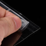 1000 pc Rectangle Plastic Cellophane Bags, Self-Adhesive Sealing, with Hang Hole, Clear, 17x8.3x0.02cm