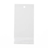 1000 pc Rectangle Plastic Cellophane Bags, Self-Adhesive Sealing, with Hang Hole, Clear, 17x8.3x0.02cm