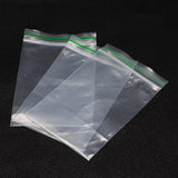 30 Bag Plastic Zip Lock Bags, Resealable Packaging Bags, Green Top Seal Thick Bags, Self Seal Bag, Rectangle, Clear, 7x5cm, Unilateral Thickness: 2.5 Mil(0.065mm), 100pcs/bag