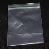 20 Bag Plastic Zip Lock Bags, Resealable Packaging Bags, Green Top Seal Thick Bags, Self Seal Bag, Rectangle, Clear, 9x6cm, Unilateral Thickness: 2.5 Mil(0.065mm), 100pcs/bag