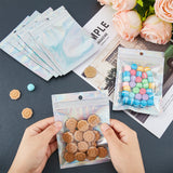 80 pc 80pcs Holographic Mylar Bags 14.9x10.5cm Clear Resealable Packaging Bags Clear Ziplock Storage Bags for Small Jewelry Lip Eyelash Storage, Unilateral Thickness: 0.07mm