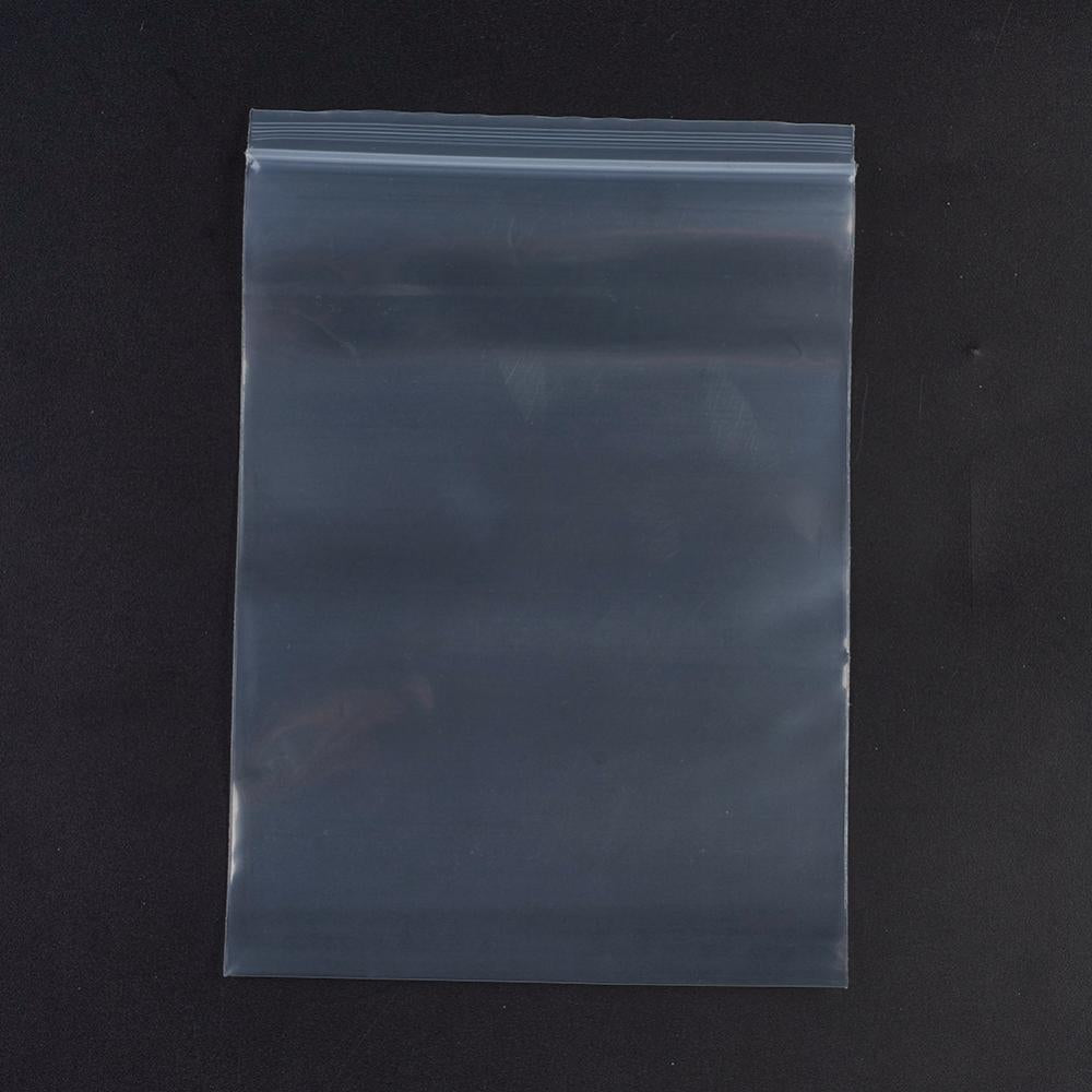 100Pcs Transparent Zip Bags Plastic Bags Self Seal Packaging Storage Bags