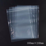 1 Bag Plastic Zip Lock Bags, Resealable Packaging Bags, Top Seal, Self Seal Bag, Rectangle, White, 24x16cm, Unilateral Thickness: 3.9 Mil(0.1mm), 100pcs/bag