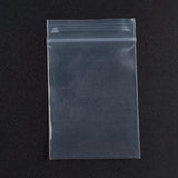 1 Bag Plastic Zip Lock Bags, Resealable Packaging Bags, Top Seal, Self Seal Bag, Rectangle, White, 6x4cm, Unilateral Thickness: 3.9 Mil(0.1mm), 100pcs/bag