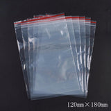 1 Bag Plastic Zip Lock Bags, Resealable Packaging Bags, Top Seal, Self Seal Bag, Rectangle, Red, 18x12cm, Unilateral Thickness: 1.8 Mil(0.045mm), 100pcs/bag