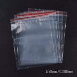 1 Bag Plastic Zip Lock Bags, Resealable Packaging Bags, Top Seal, Self Seal Bag, Rectangle, Red, 20x15cm, Unilateral Thickness: 1.8 Mil(0.045mm), 100pcs/bag