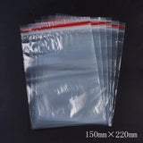 1 Bag Plastic Zip Lock Bags, Resealable Packaging Bags, Top Seal, Self Seal Bag, Rectangle, Red, 22x15cm, Unilateral Thickness: 1.8 Mil(0.045mm), 100pcs/bag