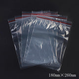 1 Bag Plastic Zip Lock Bags, Resealable Packaging Bags, Top Seal, Self Seal Bag, Rectangle, Red, 26x18cm, Unilateral Thickness: 1.8 Mil(0.045mm), 100pcs/bag