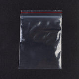 5 Bag Plastic Zip Lock Bags, Resealable Packaging Bags, Top Seal, Self Seal Bag, Rectangle, Red, 7x5cm, Unilateral Thickness: 1.8 Mil(0.045mm), 100pcs/bag