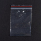 5 Bag Plastic Zip Lock Bags, Resealable Packaging Bags, Top Seal, Self Seal Bag, Rectangle, Red, 9x6cm, Unilateral Thickness: 1.8 Mil(0.045mm), 100pcs/bag