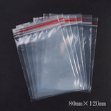 1 Bag Plastic Zip Lock Bags, Resealable Packaging Bags, Top Seal, Self Seal Bag, Rectangle, Red, 12x8cm, Unilateral Thickness: 1.8 Mil(0.045mm), 100pcs/bag