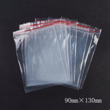 1 Bag Plastic Zip Lock Bags, Resealable Packaging Bags, Top Seal, Self Seal Bag, Rectangle, Red, 13x9cm, Unilateral Thickness: 1.8 Mil(0.045mm), 100pcs/bag