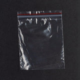 5 Bag Plastic Zip Lock Bags, Resealable Packaging Bags, Top Seal, Self Seal Bag, Rectangle, Red, 8x6cm, Unilateral Thickness: 1.1 Mil(0.028mm)