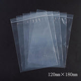1 Bag Plastic Zip Lock Bags, Resealable Packaging Bags, Top Seal, Self Seal Bag, Rectangle, White, 18x12cm, Unilateral Thickness: 2.1 Mil(0.055mm), 100pcs/bag