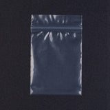 5 Bag Plastic Zip Lock Bags, Resealable Packaging Bags, Top Seal, Self Seal Bag, Rectangle, White, 6x4cm, Unilateral Thickness: 2.1 Mil(0.055mm), 100pcs/bag