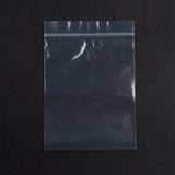 1 Bag Plastic Zip Lock Bags, Resealable Packaging Bags, Top Seal, Self Seal Bag, Rectangle, White, 10x7cm, Unilateral Thickness: 2.1 Mil(0.055mm), 100pcs/bag