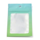 1 Bag Plastic Zip Lock Bag, Storage Bags, Self Seal Bag, Top Seal, with Window and Hang Hole, Rectangle, Green, 12x8x0.25cm, Unilateral Thickness: 3.1 Mil(0.08mm), 95~100pcs/bag