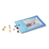 1 Bag Plastic Zip Lock Bag, Storage Bags, Self Seal Bag, Top Seal, with Window and Hang Hole, Rectangle, Blue, 12x8x0.25cm, Unilateral Thickness: 3.1 Mil(0.08mm), 95~100pcs/bag