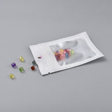 1 Bag Plastic Zip Lock Bag, Storage Bags, Self Seal Bag, Top Seal, with Window and Hang Hole, Rectangle, White, 12x8x0.25cm, Unilateral Thickness: 3.1 Mil(0.08mm), 95~100pcs/bag