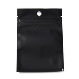 1 Bag Plastic Zip Lock Bag, Storage Bags, Self Seal Bag, Top Seal, with Window and Hang Hole, Rectangle, Black, 12x8x0.25cm, Unilateral Thickness: 3.1 Mil(0.08mm), 95~100pcs/bag
