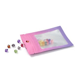 1 Bag Plastic Zip Lock Bag, Storage Bags, Self Seal Bag, Top Seal, with Window and Hang Hole, Rectangle, Orchid, 12x8x0.25cm, Unilateral Thickness: 3.1 Mil(0.08mm), 95~100pcs/bag