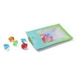 1 Bag Plastic Zip Lock Bag, Storage Bags, Self Seal Bag, Top Seal, with Window and Hang Hole, Rectangle, Green, 15x10x0.25cm, Unilateral Thickness: 3.9 Mil(0.1mm), 95~100pcs/bag