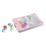 1 Bag Plastic Zip Lock Bag, Storage Bags, Self Seal Bag, Top Seal, with Window and Hang Hole, Rectangle, Pink, 18x12x0.25cm, Unilateral Thickness: 3.9 Mil(0.1mm), 95~100pcs/bag