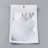 1 Bag Plastic Zip Lock Bag, Storage Bags, Self Seal Bag, Top Seal, with Window and Hang Hole, Rectangle, White, 18x12x0.25cm, Unilateral Thickness: 3.9 Mil(0.1mm), 95~100pcs/bag