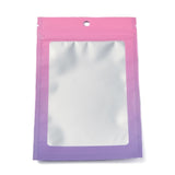 1 Bag Plastic Zip Lock Bag, Storage Bags, Self Seal Bag, Top Seal, with Window and Hang Hole, Rectangle, Orchid, 18x12x0.25cm, Unilateral Thickness: 3.9 Mil(0.1mm), 95~100pcs/bag