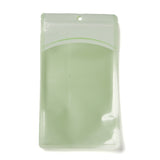 100 pc Plastic Zip Lock Bag, Storage Bags, Self Seal Bag, Top Seal, with Window and Hang Hole, Rectangle, Light Green, 21x12x0.15cm, Unilateral Thickness: 3.3 Mil(0.085mm)