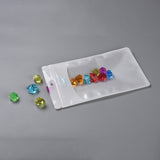 100 pc Plastic Zip Lock Bag, Storage Bags, Self Seal Bag, Top Seal, with Window and Hang Hole, Rectangle, White, 21x12x0.15cm, Unilateral Thickness: 3.3 Mil(0.085mm)