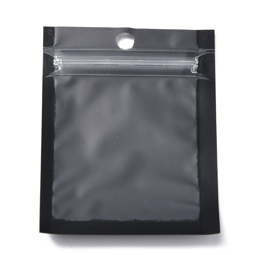 Craspire 1 Bag Plastic Zip Lock Bag, Storage Bags, Self Seal Bag, Top Seal,  with Window and Hang Hole, Rectangle, Black, 12x8x0.25cm, Unilateral  Thickness: 3.1 Mil(0.08mm), 95~100pcs/bag – CRASPIRE
