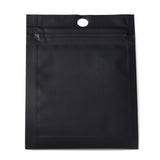 100 pc Plastic Zip Lock Bag, Storage Bags, Self Seal Bag, Top Seal, with Window and Hang Hole, Rectangle, Black, 8x6x0.2cm, Unilateral Thickness: 3.1 Mil(0.08mm)