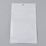 100 pc Plastic Zip Lock Bag, Storage Bags, Self Seal Bag, Top Seal, with Window and Hang Hole, Rectangle, White, 18x10x0.2cm, Unilateral Thickness: 3.1 Mil(0.08mm)