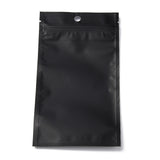 100 pc Plastic Zip Lock Bag, Storage Bags, Self Seal Bag, Top Seal, with Window and Hang Hole, Rectangle, Black, 18x10x0.2cm, Unilateral Thickness: 3.1 Mil(0.08mm)