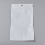 100 pc Plastic Zip Lock Bag, Storage Bags, Self Seal Bag, Top Seal, with Window and Hang Hole, Rectangle, White, 22x12x0.2cm, Unilateral Thickness: 3.1 Mil(0.08mm)