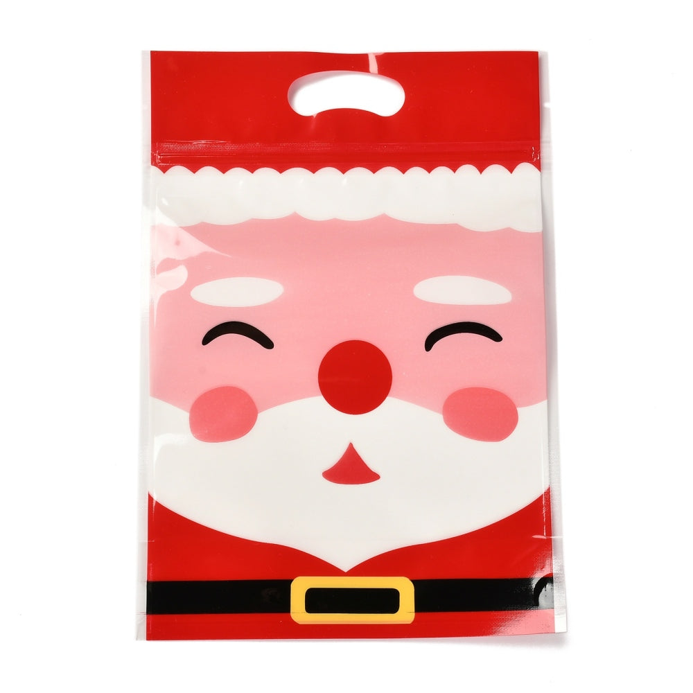 Craspire 1 Bag Christmas Theme Rectangle Plastic Zip Lock Candy Storage Bags,  Self Seal Bag, for Biscuit & Candy Packaging, Santa Claus, 220x155x0.1mm,  50pcs/bag – CRASPIRE