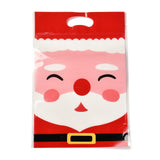 1 Bag Christmas Theme Rectangle Plastic Zip Lock Candy Storage Bags, Self Seal Bag, for Biscuit & Candy Packaging, Santa Claus, 220x155x0.1mm, 50pcs/bag