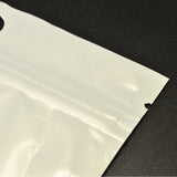 1000 pc Pearl Film PVC Zip Lock Bags, Resealable Packaging Bags, with Hang Hole, Top Seal, Self Seal Bag, Rectangle, White, 22x15cm