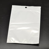 2000 pc Pearl Film PVC Zip Lock Bags, Resealable Packaging Bags, with Hang Hole, Top Seal, Self Seal Bag, Rectangle, White, 10x7cm