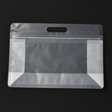 50 pc Plastic Zip Lock Bag, Plastic Stand up Pouch, Resealable Bags, with Window, Clear, 17x24x0.05cm