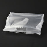 50 pc Plastic Zip Lock Bag, Plastic Stand up Pouch, Resealable Bags, with Window, Clear, 21.3x28x0.08cm